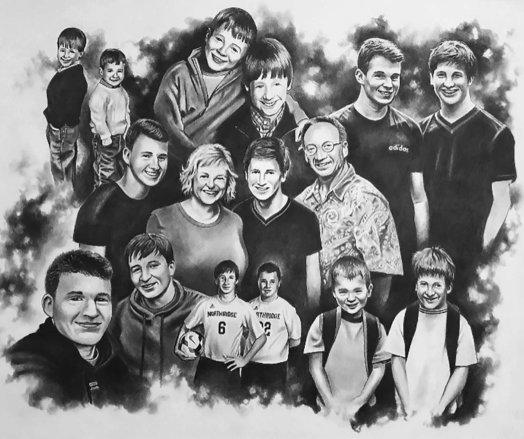 Large family collage.